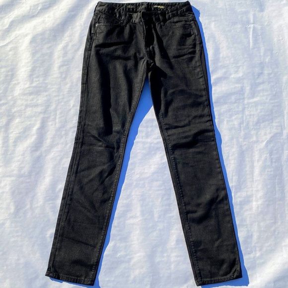 Express MIA Ultra Skinny Embroidered Butterfly Back Pockets Black Jeans